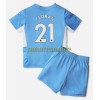 Original Trikotsatz Manchester City Ferran Torres 21 Heimtrikot 2021-22 Für Kinder